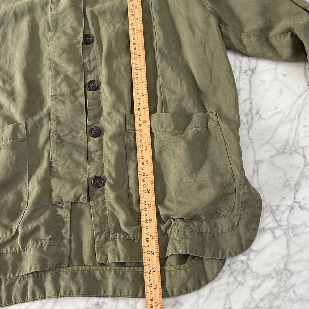 Zara Army Jacket Button Down Pockets Lightweight … - image 6